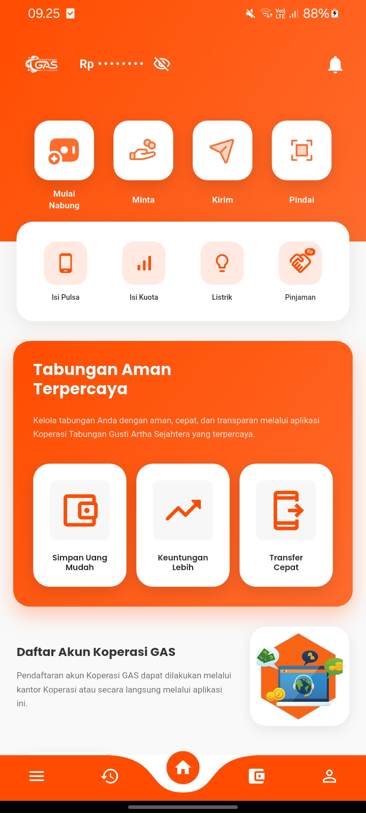 Screenshot Aplikasi Koperasi GAS